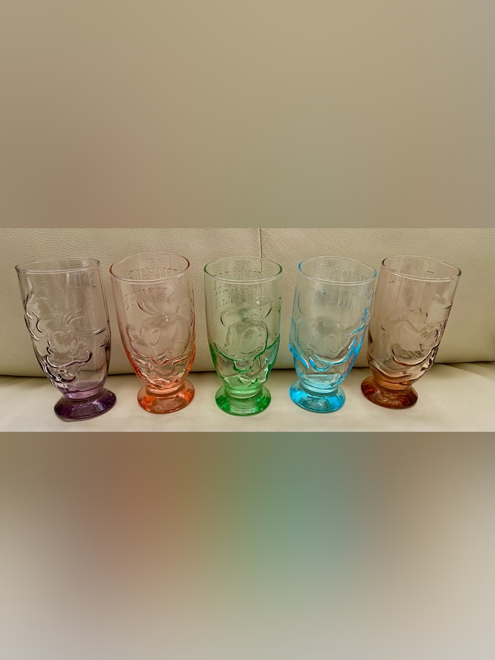 5 vintage K. Onishi Walt Disney Company pastel 3D embossed glasses